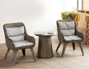 New Design Balcony Rattan Table and Chairs Coffee Sets Garden Rattan Furniture