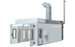 New Design High Quality customized COLOR 5.5kw Eps or Rock Wool or Pvc water curtain spray booth for auto lighting system