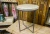Import New Design Home Living Room Iron Leg Round Wood Top Sofa End Table Combination Coffee Table Set from China