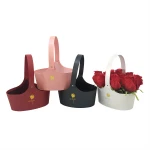 New Design Portable Flower Basket 20*16*13cm Rose Flower Box For Fresh Flower Florist Decorative Made In China