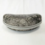 New design snakeskin pattern leather hard men women EVA eyewear sunglasses display travel case pouch
