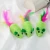 Import new Green braided Artificial feather mouse toy with funny sounds Funny cat toy cat supplies Scratch resistant animal toys from China