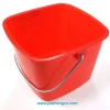 New HDPE 3QT 6QT 8QT Square Plastic Cleaning Pail  Bucket with Graduation