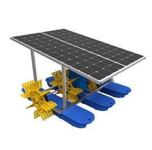 New high efficiency solar powered paddle wheel aerator for fish pond