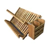 New Product Easy Clean Collapsible Bamboo Dish Drying Rack