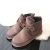 Import New short tube lace-up snow boots women sheep fur one flat bottom low top non-slip plush cotton boots from China
