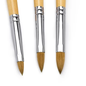 New style disposable nail art brushes set 3 pcs  bomboo fiber brush on nail glue nail brush
