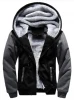 New winter sports men&#x27;s solid color thick hoodie and cashmere zipper cardigan matching color hoodie for men