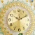 Import New Year Gift European Style Fashion Classic Quartz Stone Gold Peacock Decorate Metal Wall Clock from China