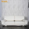 newest stainless steel frame modern leather sofa set AL345