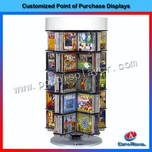 Nice design high quality metal material round cd rack with factory price