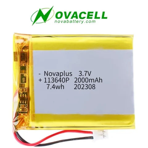 NOVA 113640 3.7V 2000mAh lipo rechargeable battery IEC62133 BIS CB Wholesale price high quality