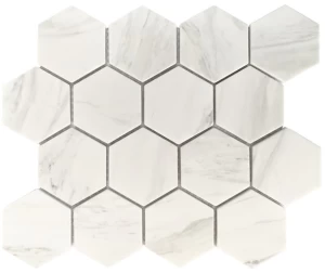 OEM&ODM Matte surface Waterproof Recycled Glass White marble look living room Mosaic Tiles for wall