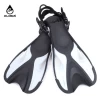 open heel adjustable size straps TPR under water swimming flippers diving shoes with short PP fins for adults