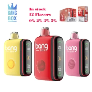 Original Bang Box Puff 9000 18000 Disposable Vape Box Kit Dual Mode 18K 9K Puffs Rechargeable Mesh Coil E-Cigarettes 0% 2% 3% 5%12 Flavors Disposable Vape