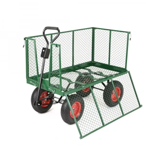 Outdoor 4 wheel utility folding garden cart beach wagon 660lbs