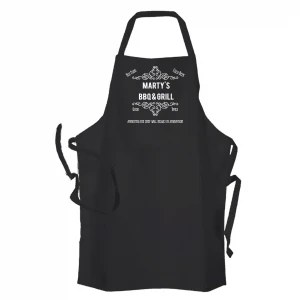 Personalised Mens Master Chef Black Kitchen Cooking Apron
