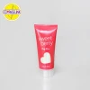 Pink plastic packaging tube with silver hot stamping