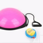 Plastic Yoga Half Ball For Woman Girl Pink Purple Fitness Exercise Balance Half Balls