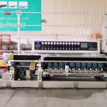 PLC glass straight line machine