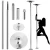 Import Pole Dance 360 Spinning and Static Dancing Pole Kit Portable Pole Fitness 45mm from China