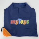polyester carry bag travel recycled foldable drawstring premium polyester shopping bag with zipper
