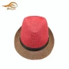 Popular design your own personalized men classic straw fedora hat