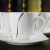 Import porcelain bulk tea cup and saucer sets with gold line from China