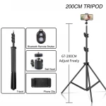 Portable Phone Tripod Stand with Holder Remote Control for Phone Camara Ring Light Flexible Selfie Tripod Stand Vlog