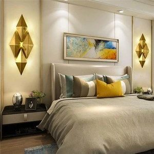 Postmodern luxury TV Background Wall lamp  Nordic Iron Crystal  Wall Light Wall Sconce For Foyer Bedroom Corridor
