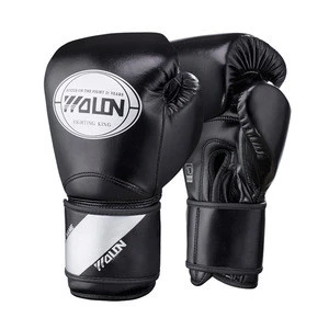 Printed Design Wholesale Custom Boxing Gloves Black