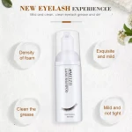 Private Label Mousse Lash Cleanser Foam Eyelash Organic Makeup Remover Eyelashes Extension Deep Cleaning Care Wimpernshampoo