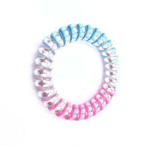 produce Wholesale custom Mixed colors telephone wire elastic hair band
