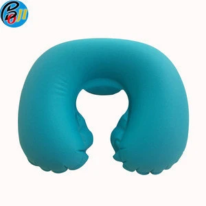 Professional factory supply adults U shaped inflatable travel neck pillow