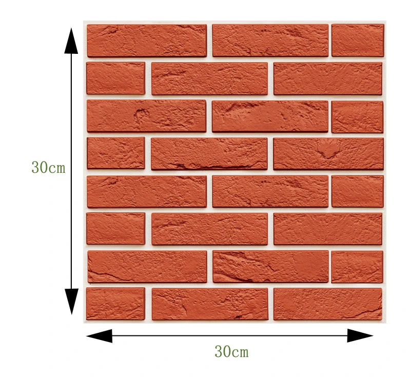 pvc 3d brick wall sticker home decoration