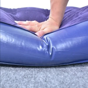 PVC Custom Air Mattress Inflatable Airbed Comfort Inflatable Sleeping Flocking Queen Bed