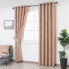 QINUO HOME 52"x95"  Soft Crushed Blackout Curtains Thermal Insulated Room Darkening Eyelets Curtains Set of 2 Curtain Panels