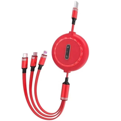Quality 3 in 1 fast charger cable line mobile data type c cable charging micro usb cable