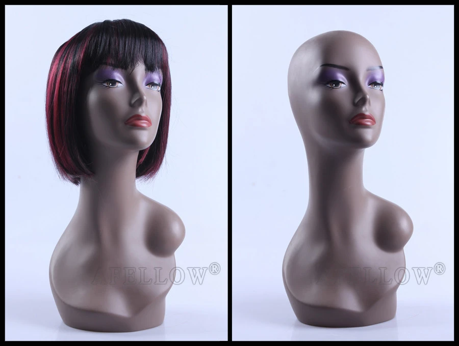 Realistic Cheap Plastic Female Head Mannequin Head Model for wig Display H1041