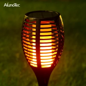 Rechargeable Landscape Flickering Lamp Led Solar Wall Light