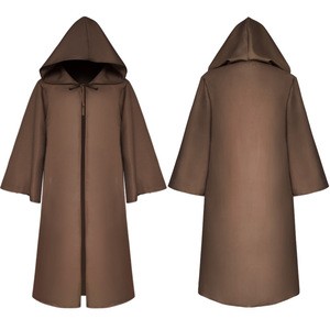 Renaissance Hooded Halloween Cosplay Friar Priest Robe Monk Medieval Cloak Costume
