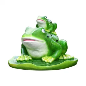 Resin simulation cartoon frog statue waterscape decoration outdoor garden pond water landscape floating animal resin sculpture