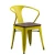 Import Retro Iron Chair Industry Colorful Solid Wood Seat Metal Restaurant Chairs Cafe Armchair Black from China