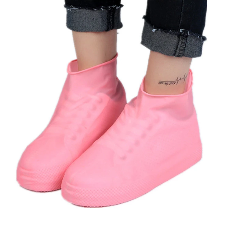 Reusable Rainy Non-Slip Waterproof Latex Shoe  rain boots
