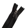Reverse Nylon Coil Zipper with Semi Auto Lock Slider and Rubber Puller for Sportswear