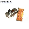 ROHS compliance 6 way/positions/pins Miniature Slide Switches with Stainless Steel Support Terminal