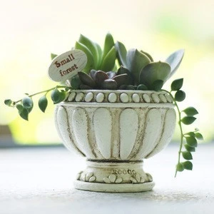 Roogo home 2017 wholesale planter vintage Christmas resin succulent containers flower vases/ flower pot for garden
