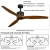 Import Room 36 56 52 inch Wood Blade Brushed  Satin Nickel AC DC Copper Motor Ceiling Fan With Maple 120V 60Hz from China