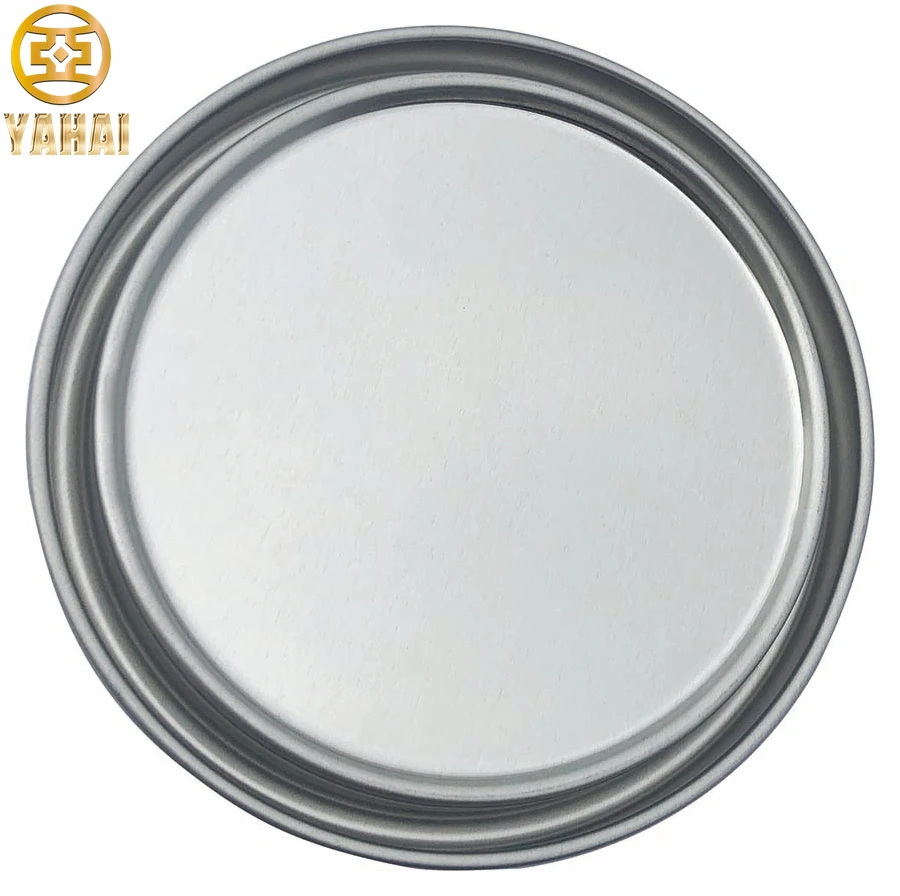 Round metal silver coated tinplate can sealing lid
