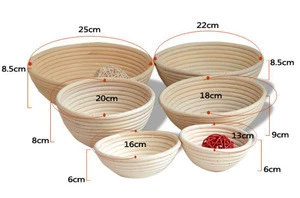 Round Shape Banneton Bread Dough Proofing Basket With Liner